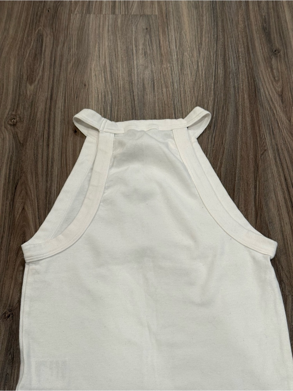 Truly Madly Deeply White High Neck Ribbed Tank Top Women’s Medium - Picture 7 of 8